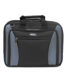 The cutting-edge of travel convenience. This laptop bag from Kenneth Cole Reaction is certified Checkpoint Friendly, so you won't have to remove your computer for airport security. That means everything inside -- from the padded laptop compartment to the two-file divider -- stays safe and secure at all times. Limited lifetime warranty. The cutting-edge of travel convenience. This laptop bag from Kenneth Cole Reaction is certified Checkpoint Friendly, so you won't have to remove your computer for airport security. That means everything inside -- from the padded laptop compartment to the two-file divider -- stays safe and secure at all times. Limited lifetime warranty.