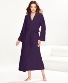 Luxuriously soft and perfectly plush, this long robe by Charter Club is the stuff dreams are made of. Luxuriously soft and perfectly plush, this long robe by Charter Club is the stuff dreams are made of.