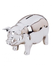 Keep the change. Crafted of tarnish-proof silver plate, this quintessential piggy bank from Reed & Barton is a classic for kids' rooms and something mom and dad can appreciate, too! Keep the change. Crafted of tarnish-proof silver plate, this quintessential piggy bank from Reed & Barton is a classic for kids' rooms and something mom and dad can appreciate, too!