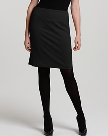 Rendered in versatile stretch ponte, this essential Love Ady pencil skirt pairs seamlessly with crisp button downs and effortless blazers for workday style at its best.