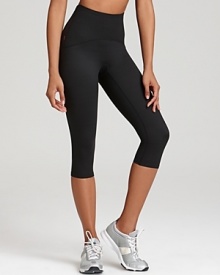 A figure-firming pant wicks and performs in a great length. A figure-firming pant wicks and performs in a great length.