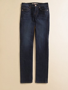 Jeans and leggings in one, in a medium wash with subtle front whiskering and classic 5-pocket jean details.Waistband with belt loops and button close Front zip fly Front pockets, including coin pocket, with rivet details Back patch pockets Whiskering across thighs Skinny fit Cotton/polyester/spandex; machine wash Made in USA Jeans and leggings in one, in a medium wash with subtle front whiskering and classic 5-pocket jean details.Waistband with belt loops and button close Front zip fly Front pockets, including coin pocket, with rivet details Back patch pockets Whiskering across thighs Skinny fit Cotton/polyester/spandex; machine wash Made in USA