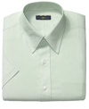 In a smooth seafoam green, this short-sleeved shirt from Club Room keeps you (and your state of mind) cool & collected.