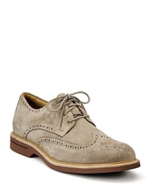 Step into style with classic wingtip oxfords from Sperry Top-Sider, rendered in handsome, soft suede and appointed with traditional perforation detail for traditional appeal. Step into style with classic wingtip oxfords from Sperry Top-Sider, rendered in handsome, soft suede and appointed with traditional perforation detail for traditional appeal.