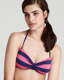 Naval stripes come about on this bikini from Splendid. Boasting a classic cut, this top has sweet, maritime appeal that extends beyond the yacht club.