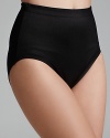 Ultra comfortable shaping briefs with a seamless appearance that slims and smoothes torso and legs.