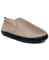 Slip on casual comfort with these slippers from Club Room.