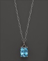 Badgley Mischka Blue Topaz Pendant With Brown Diamonds