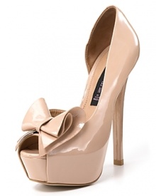 Slick and sky-high, STEVEN BY STEVE MADDEN's bow-topped platform pumps command attention. Slick and sky-high, STEVEN BY STEVE MADDEN's bow-topped platform pumps command attention.