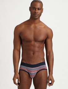 Cotton brief with signature stripe detail and a hint of stretch for added comfort and support.Logo waistband94% cotton/6% elastaneMachine washImported Cotton brief with signature stripe detail and a hint of stretch for added comfort and support.Logo waistband94% cotton/6% elastaneMachine washImported