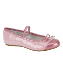 Dance to the music! She'll be ready to move in these adorable Stride Rite sequin shoes with a lightweight outsole for maximum comfort. Dance to the music! She'll be ready to move in these adorable Stride Rite sequin shoes with a lightweight outsole for maximum comfort.