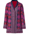 Ultra stylish blue multicolor embroidered jacket - Get noticed in this ethnic-inspired jacket - Flattering kimono style silhouette and intricate multicolor embellished pattern - Style with a pullover, slim jeans, and knee-high boots for boho luxe - Wear with a t-shirt and flared jeans