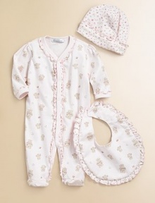This design of super soft pima cotton is the perfect finishing touch to your little one's look. Cuffed style with ruffle trimPima cottonMachine washImported This design of super soft pima cotton is the perfect finishing touch to your little one's look. Cuffed style with ruffle trimPima cottonMachine washImported