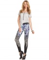 Contrast animal prints makes a statement on these Petticoat Alley leggings -- a hot fall style!