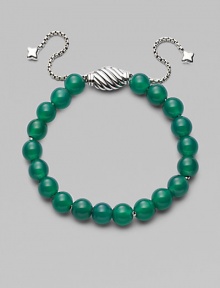 Rich green onyx is fastened by an adjustable clasp of sterling silver.Green onyx Sterling silver Bead diameter, about ¾ Imported Rich green onyx is fastened by an adjustable clasp of sterling silver.Green onyx Sterling silver Bead diameter, about ¾ Imported