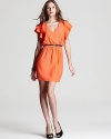 Julie Dillon Dress - Crepe Flutter Sleeve