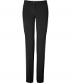 Sleek and sophisticated, Etros flattering black straight leg trousers are a workweek essential, guaranteed to take you through the seasons in sharp style - Flat front, side and buttoned back slit pockets, zip fly, button closure, belt loops - Straight leg - Wear with practically anything for a streamlined finish