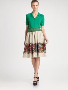 A painterly floral print bands this beautifully full-skirted style.Self waistbandRaw edgesConcealed back zipFlaxDry cleanMade in ItalyModel shown is 5'10 (177cm) wearing US size 4. A painterly floral print bands this beautifully full-skirted style.Self waistbandRaw edgesConcealed back zipFlaxDry cleanMade in ItalyModel shown is 5'10 (177cm) wearing US size 4.