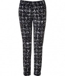 Take on this seasons penchant for the printed pant with Juicy Coutures black combo plaid version, detailed with an allover flocked velvet leopard print for cool results perfect for dressing up or down - Hidden hook closure, zip fly, belt loops, cuffed ankle with hidden inside ankle zip, black satin trim - Tailored fit - Wear with a round-collar top and heels Take on this seasons penchant for the printed pant with Juicy Coutures black combo plaid version, detailed with an allover flocked velvet leopard print for cool results perfect for dressing up or down - Hidden hook closure, zip fly, belt loops, cuffed ankle with hidden inside ankle zip, black satin trim - Tailored fit - Wear with a round-collar top and heels