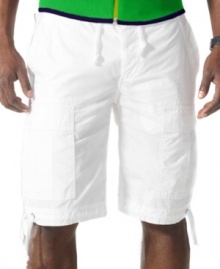 Meticulously crafted from surplus cotton poplin for enhanced ventilation, the relaxed-fitting drawstring short is perfect for any active occasion.