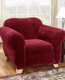 Snug, form-fitting slipcovers for hard-to-fit furniture. The Stretch Royal Diamond collection protects and restores chairs to their former glory with rows of regal diamonds that bring a graceful flow to any living area.