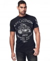 Take life in the fast lane for a spin. Add edge to your style with one of these graphic t-shirts from Affliction.