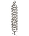 Work ABS by Allen Schwartz' signature soiree style in this rhinestone link bracelet. The silver-plated chain adds an edge, while cooly cut crystals give this pair style-setting appeal.