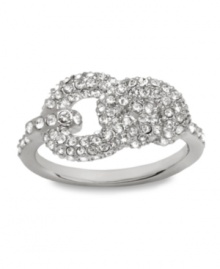 It's crystal clear that this is one remarkable ring! Swarovski's Nathalie ring features a chic, knotted design with round-cut crystals. Crafted in silver tone mixed metal. Size 7. It's crystal clear that this is one remarkable ring! Swarovski's Nathalie ring features a chic, knotted design with round-cut crystals. Crafted in silver tone mixed metal. Size 7.