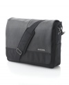 With a leather and nylon fabrication, this Ben Sherman messenger bag is great for work or weekend.