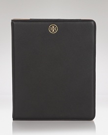 Get down to business with this Saffiano leather tablet case from Tory Burch, sure to be your prettiest new partner. Get down to business with this Saffiano leather tablet case from Tory Burch, sure to be your prettiest new partner.