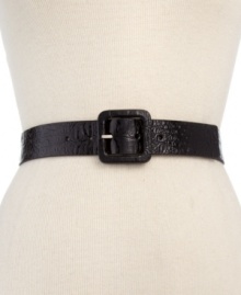 Rock an exotic look with this reversible faux croc-embossed leather belt from Style&co. that offers versatility and elegant style to any outfit. Rock an exotic look with this reversible faux croc-embossed leather belt from Style&co. that offers versatility and elegant style to any outfit.