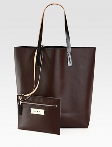 A roomy, leather-like carryall with contrast leather straps and a detachable coin pouch for easy access to all your smaller essentials.Double shoulder strap, 9 dropOpen topDetachable coin pouchCotton/polyurethane13W X 15¾H X 6DMade in Italy A roomy, leather-like carryall with contrast leather straps and a detachable coin pouch for easy access to all your smaller essentials.Double shoulder strap, 9 dropOpen topDetachable coin pouchCotton/polyurethane13W X 15¾H X 6DMade in Italy