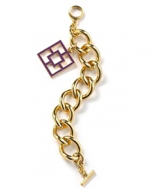 A simply chic chainlink bracelet with contemporary square charm from Trina Turk.