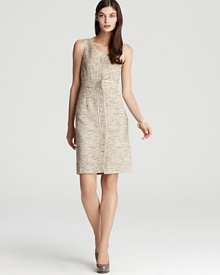 A flirty, figure-loving frock that takes classic tweed and tailors it to pitch-perfect perfection. Add nude pumps to this Lafayette 148 New York shift for head-to-toe elegance.