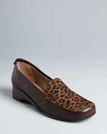 A leopard print updates classic loafers from comfort-meets-fashion resource Anyi Lu.