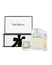 Indulge in Trish's irresistible blend of sweet berries and rich vanilla with her iconic original No. 9 and its Sexy counterpart while her luxurious scented candle sets the mood. Set includes No. 9 Blackberry & Vanilla Musk Eau de Parfum - 1.7 fl oz., Sexy 9 Blackberry & Vanilly Musk Eau de Parfum - 0.5 fl oz., and Wild Blueberry Vanilla Scented Candle - 2 oz. Indulge in Trish's irresistible blend of sweet berries and rich vanilla with her iconic original No. 9 and its Sexy counterpart while her luxurious scented candle sets the mood. Set includes No. 9 Blackberry & Vanilla Musk Eau de Parfum - 1.7 fl oz., Sexy 9 Blackberry & Vanilly Musk Eau de Parfum - 0.5 fl oz., and Wild Blueberry Vanilla Scented Candle - 2 oz.