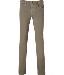 Comfortable and classic, these slim pants from Seven for all Mankind are a great alternative to jeans - Five-pocket styling, belt loops, logo detailed back pockets, slim cut - Wear with a cashmere pullover and retro-inspired sneakers or with a henley, a blazer, and motorcycle boots Comfortable and classic, these slim pants from Seven for all Mankind are a great alternative to jeans - Five-pocket styling, belt loops, logo detailed back pockets, slim cut - Wear with a cashmere pullover and retro-inspired sneakers or with a henley, a blazer, and motorcycle boots