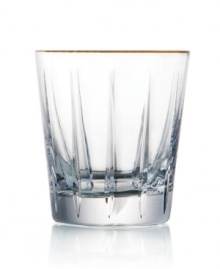 Handcrafted in premium Rogaska crystal, Elmsford double old-fashioned glasses embody the luxe sophistication of Trump Home drinkware. Delicate cuts and touches of gold add elegant flair to formal entertaining. Handcrafted in premium Rogaska crystal, Elmsford double old-fashioned glasses embody the luxe sophistication of Trump Home drinkware. Delicate cuts and touches of gold add elegant flair to formal entertaining.