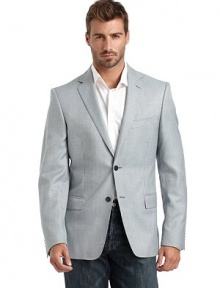 THE LOOKTweed designNotch lapelLong button cuff sleevesTwo-button front closure Chest welt pocketContoured seams through the waistFront flap pocketsBack double vented hemTHE FITAbout 29 from shoulder to hemTHE MATERIAL55% silk/45% woolFully linedCARE & ORIGINDry cleanMade in Croatia THE LOOKTweed designNotch lapelLong button cuff sleevesTwo-button front closure Chest welt pocketContoured seams through the waistFront flap pocketsBack double vented hemTHE FITAbout 29 from shoulder to hemTHE MATERIAL55% silk/45% woolFully linedCARE & ORIGINDry cleanMade in Croatia
