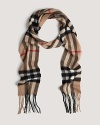 Soft cashmere in a signature Burberry check.