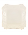 With fanciful beading and a feminine edge, Lenox French Perle square plates are a great addition to your white dinnerware and have an irresistibly old-fashioned sensibility. Hard-wearing stoneware is dishwasher safe and, in a soft white hue with antiqued trim, a graceful addition to every meal. Qualifies for Rebate