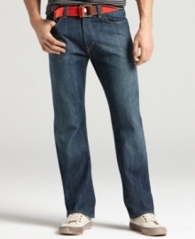 Blues traveler? With these Tommy Hilfiger relaxed-fit jeans, your search for the perfect pair is over. Blues traveler? With these Tommy Hilfiger relaxed-fit jeans, your search for the perfect pair is over.