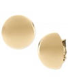 Have a ball in these half-dome button earrings from Michael Kors. Clip-on backing for non-pierced ears. Crafted in gold tone mixed metal. Approximate length: 2/3 inch. Approximate width: 1 inch.