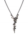 Silver lining: A metallic palette is an added bonus for Kenneth Cole New York's beaded Y necklace, making it versatile enough to pair with a variety of looks. Crafted in hematite tone mixed metal. Approximate length: 17 inches + 3-inch extender. Approximate drop: 3-1/2 inches.