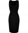 This curve-enhancing frock from Narciso Rodriguez brings high style to your day or night look - Scoop neck, sleeveless, tailored fit, pencil length, side-seaming detail - Pair with fishnet tights, a boyfriend blazer, and heels