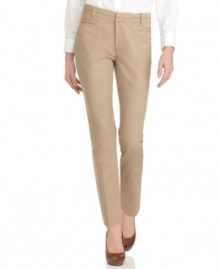 With a slim fit and straight leg, these Calvin Klein trousers will stylishly carry you through the work week!