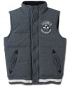 Layer up your look in sleek style with this Ecko Unltd puffer vest.