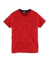 Essential short-sleeved tee in soft, washed cotton jersey.