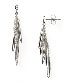 Crislu Platinum Multi Quill Drop Earrings Crislu Platinum Multi Quill Drop Earrings