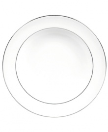 In an exquisite union of the contemporary and the classical, renowned bridal designer Vera Wang and Wedgwood have created a dinnerware and dishes pattern that brings elegance to the modern table. Blanc sur Blanc marries pure white with a textured matte border and platinum edging for subtle tonal contrast.